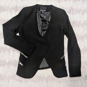 Harlowe & Graham Black Women's Tailored Blazer with Zip Details